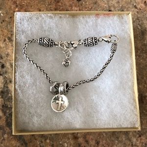 Brighton Cross/Believe Charm with Barrel Slide Bracelet NEW WITHOUT TAGS